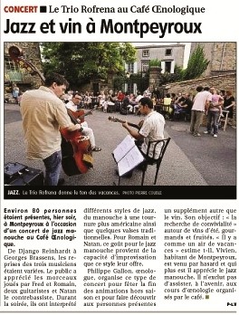Voir l'article du journal La Montagne