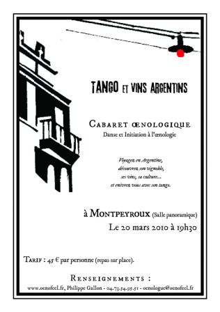 Affiche Tango & Vin argentin 2010